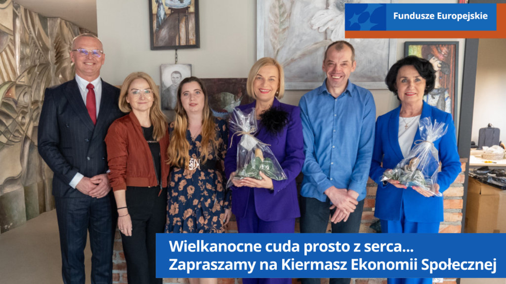 Dyrekcja ROPS, Marszałek Województwa Świętokrzyskiego Renata Janik oraz przedstawiciele podmiotów ekonomii społecznej