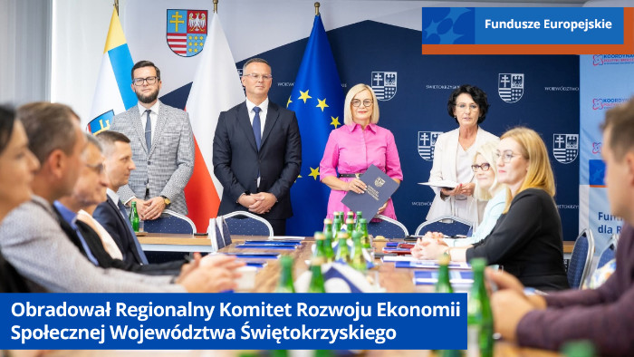 Członkowie Regionalnego Komitetu Rozwoju Ekonomii Społecznej Województwa Świętokrzyskiego