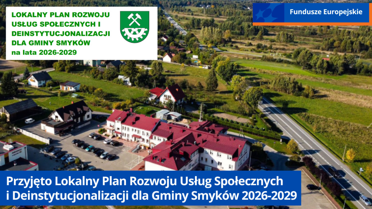 Widok na gminę Smyków z lotu ptaka