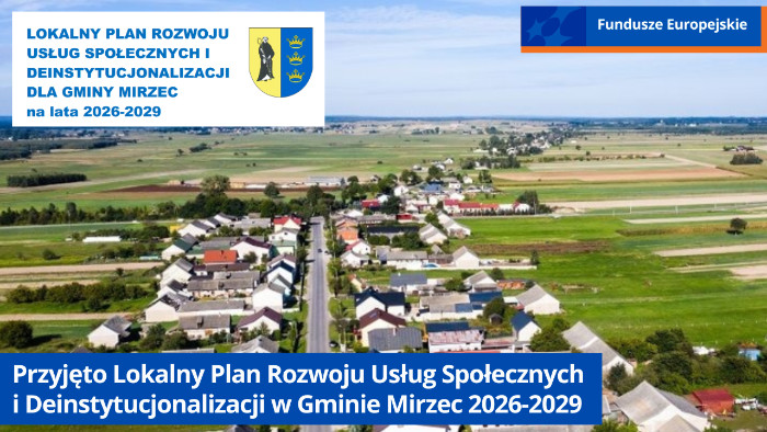 Widok na gminę Mirzec z lotu ptaka