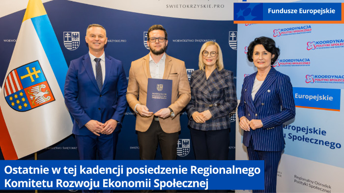 Członkowie Regionalnego Komitetu Rozwoju Ekonomii Społecznej Województwa Świętokrzyskiego na lata 2023-2026