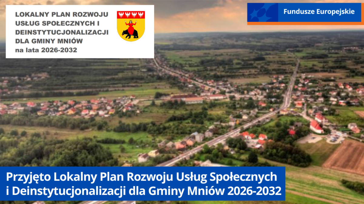 Widok na gminę Mniów z lotu ptaka
